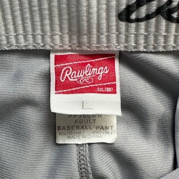 Gray Rawlings Baseball Pants - Men's Size Large - Full Length - EUC - Picture 6 of 11